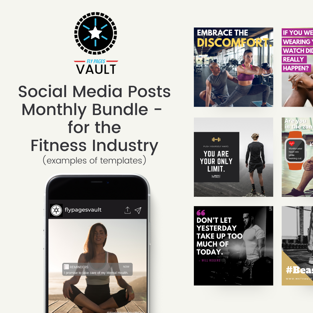Copy of Social Media Posts Bundle for the Fitness Industry
